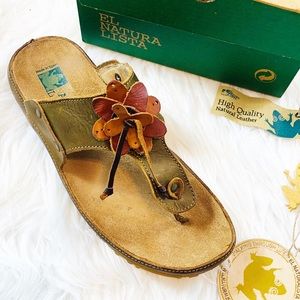 El Naturalista $130 Ikebana Leather Thong Sandals